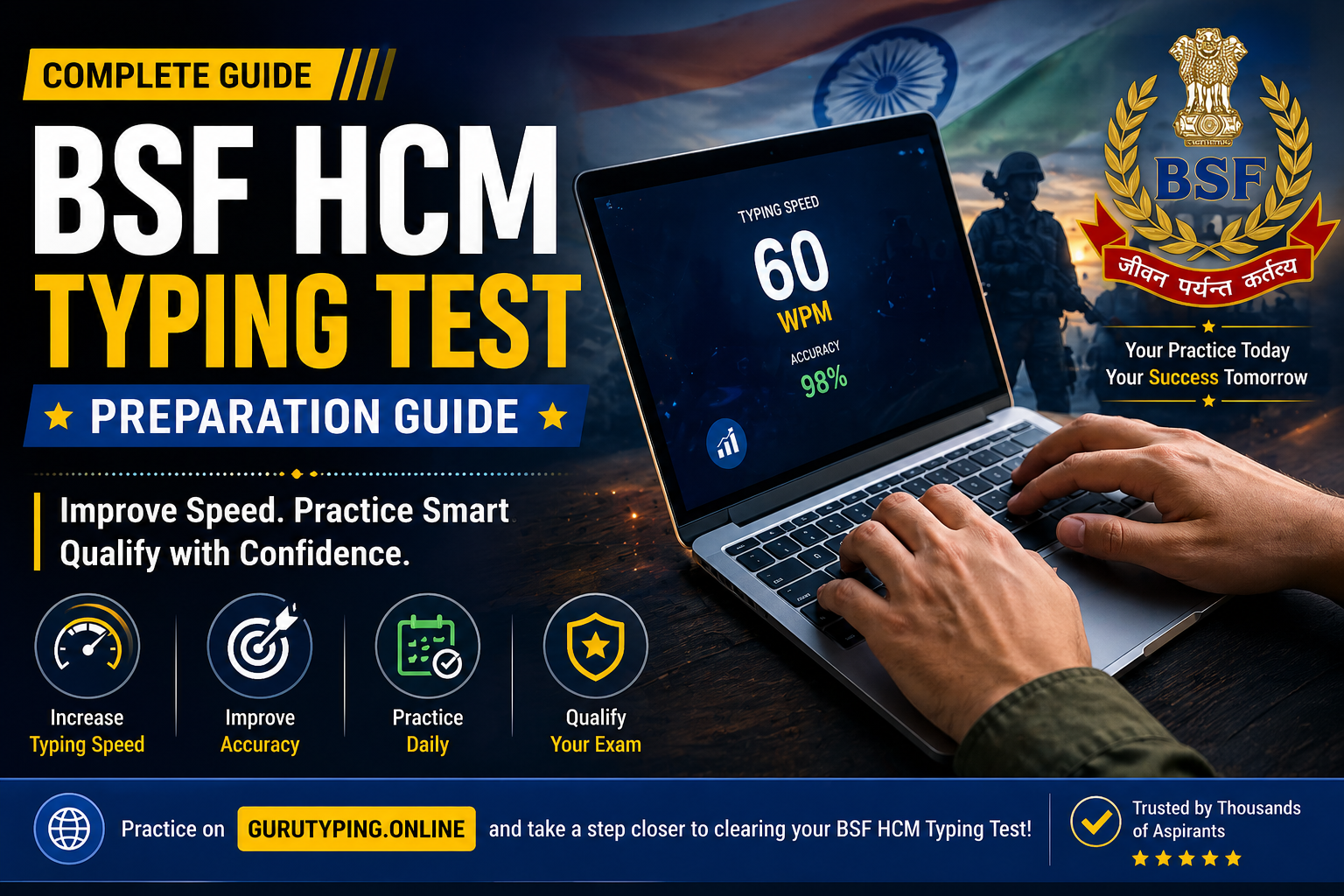 How to Improve Typing Speed for BSF HCM Exam (Complete Guide for 2026 Aspirants)